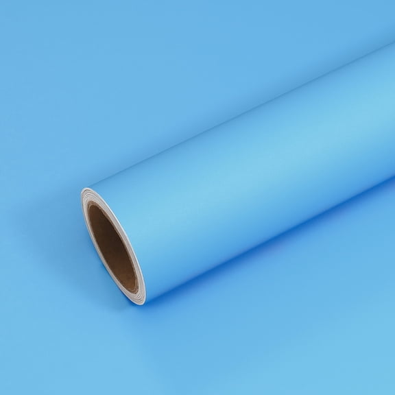 VEELIKE Peel and Stick Light Blue Wallpaper for Bedroom 15.7''x118'' Thick Removable Blue Contact Paper for Countertop Waterproof Self Adhesive Blue Wall Paper for Bathroom Cabinets Shelves Drawer