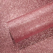VEELIKE Pink Glitter Wallpaper Stick and Peel Sparkle Pink Glitter Contact Paper for Bedroom 15.7''x118'' Light Pink Wallpaper Removable Self Adhesive Glitter Fabric for Girl's Room Walls Cabinets
