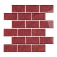 thumbnail image 1 of VEELIKE Red Peel and Stick Backsplash Waterproof Subway Kitchen Backsplash Red Peel and Stick 12''x12'' Tile 6 Sheets Removable Renter Friendly Backsplash Stick on Tiles for Kitchen Wall Bathroom, 1 of 8