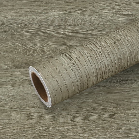 VEELIKE Taupe Oak Wood Wallpaper Peel and Stick Woodgrain Contact Paper for Countertops Waterproof Self Adhesive Wood Wallpaper for Kitche Removable Woods Vinyl Wrap for Cabinets Walls 15.7''x118''