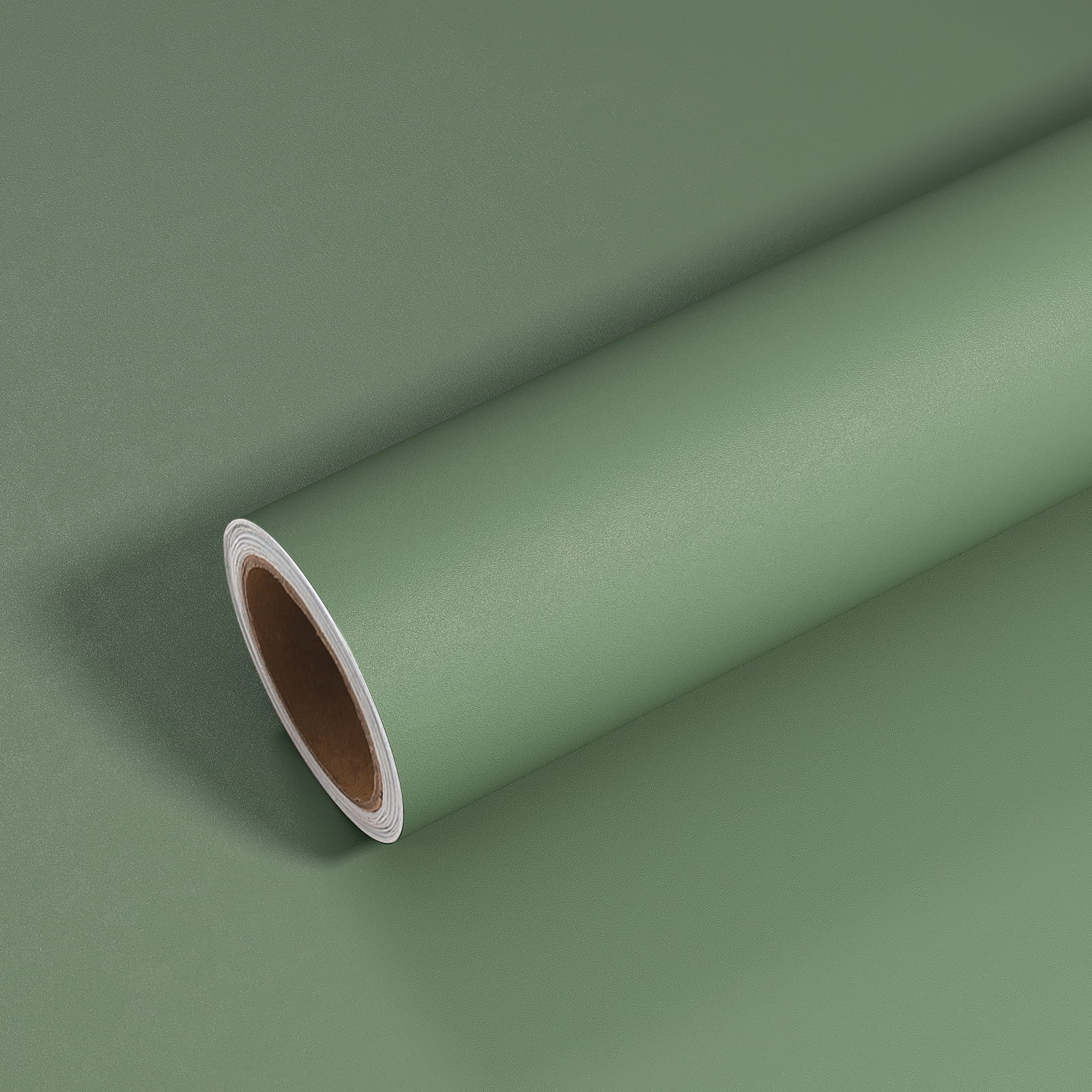 VEELIKE Vintage Green Wallpaper Self Adhesive Olive Green Contact Paper for Cabinets 15.7''x354" Green Peel and Stick Wallpaper for Bedroom Bathroom Removable Vinyl Wallpaper for Walls Countertop