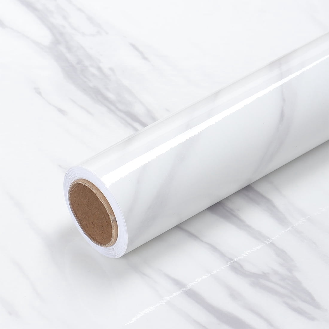 VEELIKE 15.7''x236'' White Marble Contact Paper for Countertops Contact Paper for Cabinets Counter Top Cover Peel and Stick Wallpaper Removable Waterproof Vinyl Self Adhesive Wall Paper for Bedroom