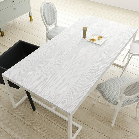 VEELIKE White Wood Grain Contact Paper 15.7''x354'' Peel and Stick Wallpaper Self Adhesive for Cabinets Removable Countertops Waterproof Faux Wood Vinyl for Kitchen Walls Bedroom Wood Look Home Decor