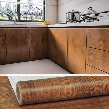 Decoroom Brown Wood Grain Contact Paper – 17.7" X 118" – Peel & Stick Self-Adhesive Vinyl Wrap