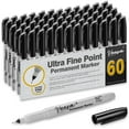 VEESA Permanent Marker, 60 Pack Ultra Fine Point Permanent Markers
