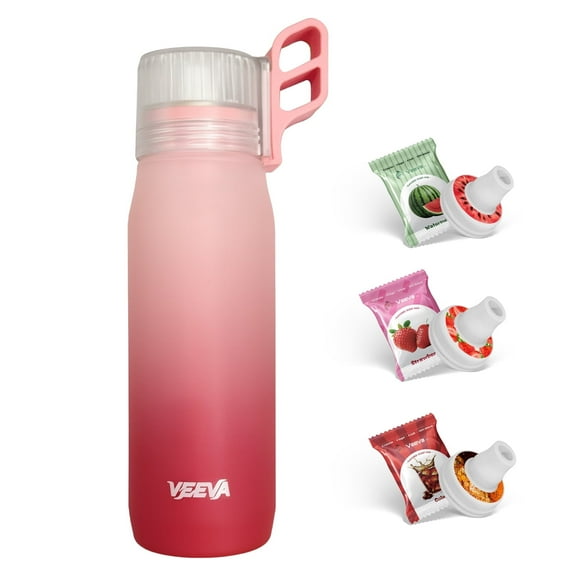 VEEVA® Scented 22oz Water Bottle with 3 Aroma Pods & Straw