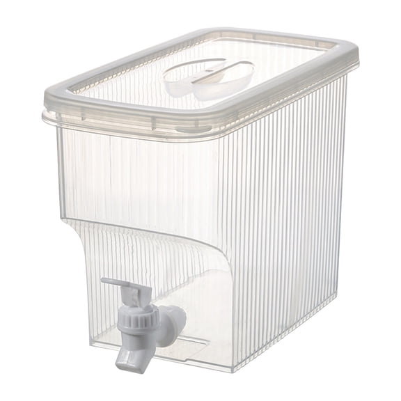 VEFSU 1 Gallon - Plastic Lemonade Drink Dispenser for Fridge, Liquid Drink Container for Home, Office, Summer Party, Cold Water Pitcher Lemonade Stand Juice Jug with Spigot