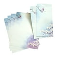 thumbnail image 1 of VEFSU 4 Letters and 2 Envelopes Set Aesthetic Writing Paper and Envelopes Stationery Paper Envelopes Set for Letters, Invitations, Gifts, Holidays, Party Notes Rectangle 10" x 7", 1 of 8