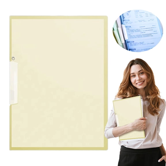 VEFSU Clear Folders, Clear Report Covers with Swing Clip, 12" x 9" Document Folder for Home, Office, Report Folders with Clear Cover, File Folders Letter Size