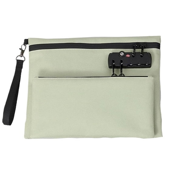 VEFSU Clearance! Lockable Money Bag, Protable Smell Proof Bag, Water-Resistant Combination Locking Pouch w/Tether for Cash, Pool, Beach, Bank, or Travel, 6 Colors in Available