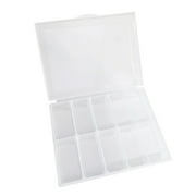 VEFSU Clearance! Tackle Box Organizer, Bead Organizer with 10 Adajustable Compartments, Small Parts Organizer for DIY Jewelry Craft Craft, Fishing Tackles Snacks, Screw, 4 x 5in, Clear