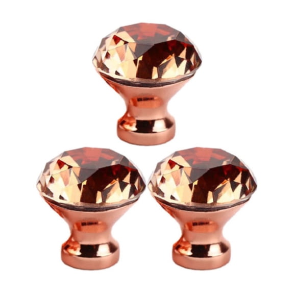 VEFSU Crystal Glass Cabinet Knob Diamond Drawer Pull Wardrobe Door Handle Cupboard knobs Glass Door Knobs for Home Office Decoration