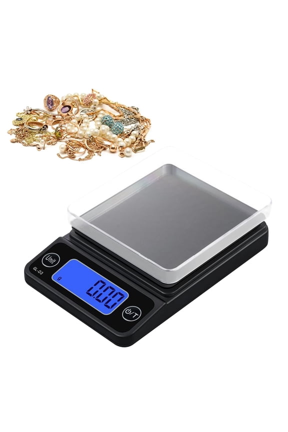 Digital Pocket Scale 0.01g Precision Jewelry Scale Digital Palm Scale Portable Milligram Scale with LCD Display Gold Gemstone Ingredient Pocket Scale for Food, Kitchen, Coffee