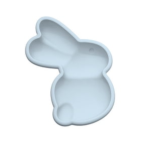 VEFSU Easter Silicone Cake Mould, Rabbbit Cookie Pan, Bunny Baking Mold, Silicone Cake Tray, 5.8" x 8.5" Bakeware for for DIY Craft Resin Crafting Making Cake Decoration Fondant Mould