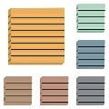 VEFSU Lined Sticky Notes, 3 X 3inch Square Sticky Notes with Lines, Large Square Sticky Notes for Home, Office, Meeting, Super Sticking Power Memo Pads, 1 Pad