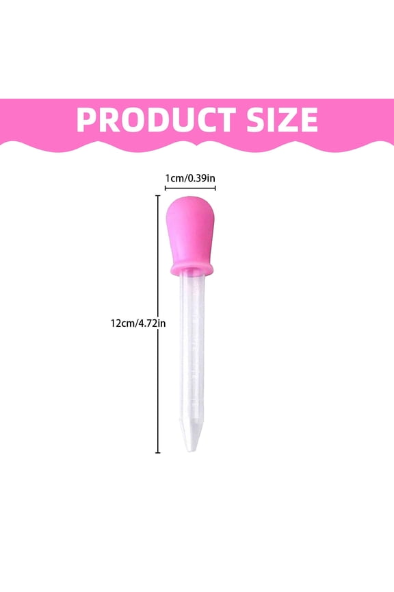 Liquid Droppers Pipettes,5ML Silicone and Plastic Eyedropper Transfer Pipette with Scale,Plastic Eye Droppers for Children Medicine Science Candy Gummy Molds Crafts,Pink