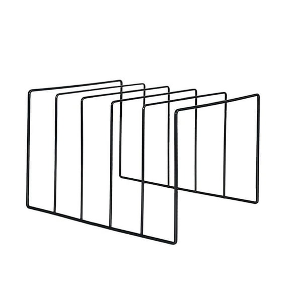 VEFSU Metal Vinyl Record Display Shelf, Wire File Organizer, 5 Compartments Turntable Record Collection Storage Shelf, Desktop Magazine Rack for Home, Office