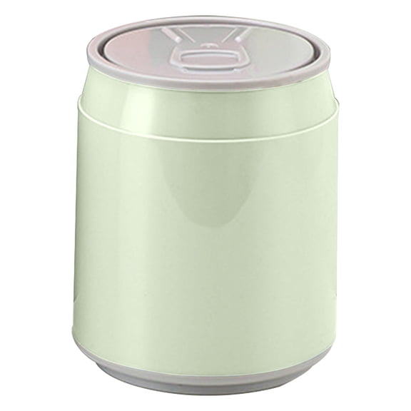 VEFSU Mini Car Trash Can Flip Waste Basket Can-Shaped Garbage Bin Plastic Table Trash Bin for Bedroom, Coffee Bar, Vehicle Cup Holder