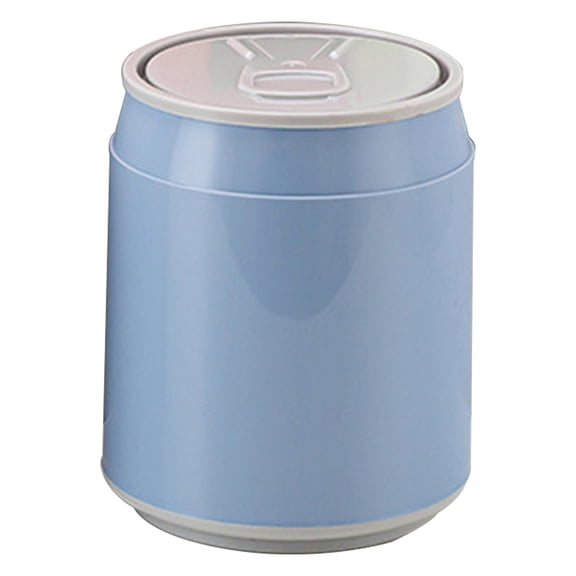 VEFSU Mini Car Trash Can Flip Waste Basket Can-Shaped Garbage Bin Plastic Table Trash Bin for Bedroom, Coffee Bar, Vehicle Cup Holder