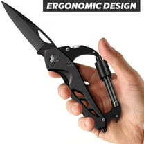 VEFSU Multitool Pocket Knife Portable Folding Pocket Knife Compact Multi-tool for Outdoor Camping, Hiking, Emergency Kit, Survival Gear, Practical Everyday Carry Equipment Cool Gadgets Gifts