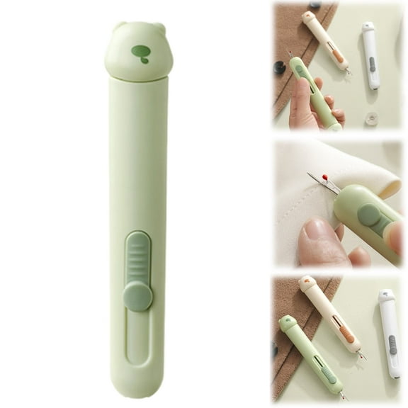 VEFSU Needle Threaders,2 in 1 Automatic Needle Threaders Seam Ripper,Quick Sewing Machine Loop Needle Threaders for Sewing, Hand Quilling Supplies,Embroidery Stitch Removal