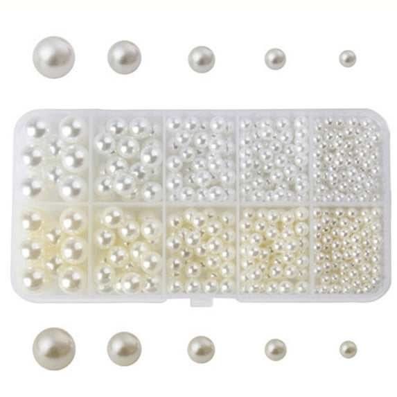 VEFSU Pearl Beads For Crafts Round Pearl Bead Loose Bracelet Jewelry Choker DIY Making