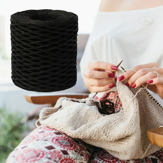 VEFSU Raffia Yarn,150m Natural Raffia Yarn,Raffia Yarn for Crochet,Natural Raffia Spool for Making Beach Bags Wrapping Decorations Features,Raffia String,Natural Raffia