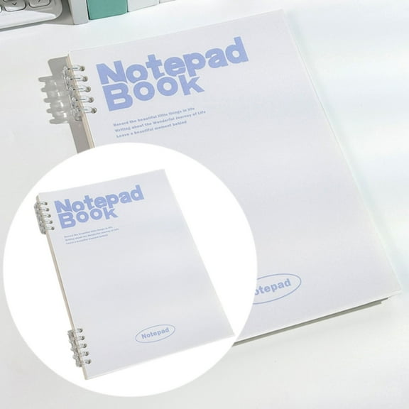 VEFSU Spiral Notebook, DIY Loose-Leaf Coil Book with Openable fixed Clip, Refillable Notebook Ring Protector Detachable Binder Journal for Home, Office, Aesthetic Notebook