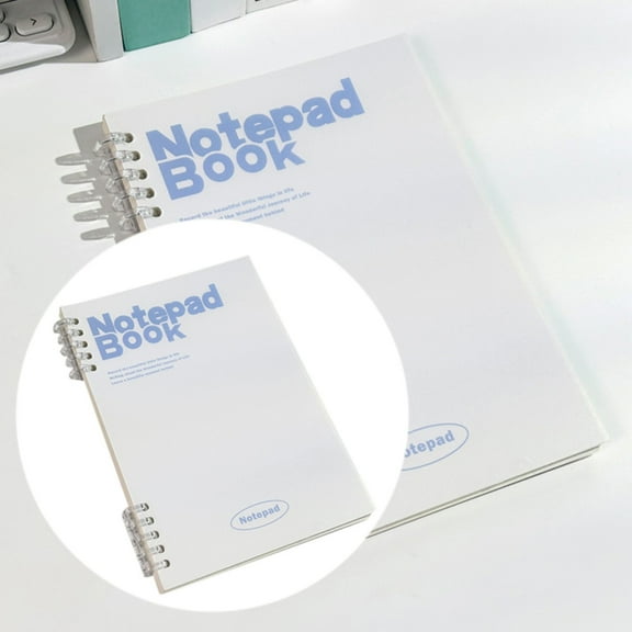 VEFSU Spiral Notebook, DIY Loose-Leaf Coil Book with Openable fixed Clip, Refillable Notebook Ring Protector Detachable Binder Journal for Home, Office, Aesthetic Notebook