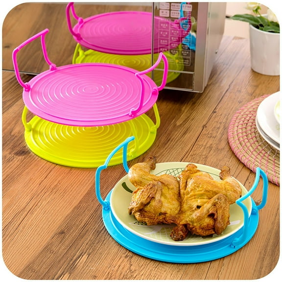VEFSU Stackable Oven & Microwave Tray Rack – With Legs for Ventilation – Ideal for Steaming, Baking, and Cooling – Space-Saving Design for Small Kitchens