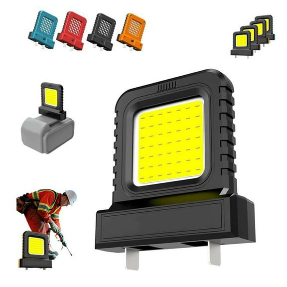 VEFSU Work Light, Battery Powered Flood Light, Portable LED Worklight Compatible with All Powered Tool Brand Batteries, Led Work Light for Workshop,Maintenance or Construction Site, Battery Lights