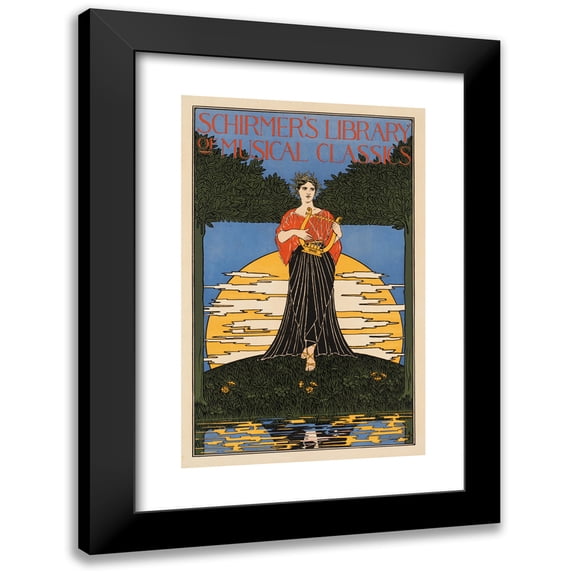 VEG 11x14 Black Modern Framed Museum Art Print Titled - Schirmer's Library of Musical Classics (ca. 1890-1920)