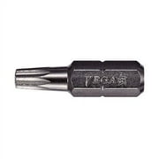 VEGA T20 TORX Security Bits. Professional Grade   Inch Hex Shank TORX T-20 S2 Steel 1 Security Bits. 125TT20A-4 Pack of 4
