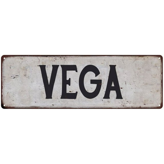 VEGA Vintage Look Rustic Chic Metal Sign 8x24 108240036059