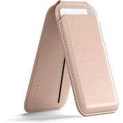 Satechi Magnetic Magsafe Wallet, Double Flap Stand Card Holder, 4 Slots with Front NFC Pass-Through, Adjustable Phone Attachment for iPhone 17/16/15/14/13/12, Travel Accessory, Desert Rose