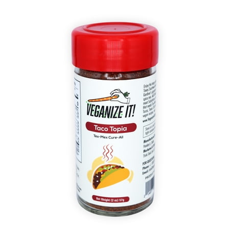 VEGANIZE IT! Taco Seasoning 2oz, Gluten Free Authentic Mild Flavor Tex Mex Mix Vegan