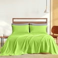thumbnail image 1 of VEGAS HOTEL COLLECTION California King Size (600-TC) 100% Egyptian Cotton Solid Pattern 4 PCs Parrot-Green Sheet Set (20 Inch Pocket), 1 of 7