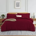 thumbnail image 1 of VEGAS HOTEL COLLECTION Classic Egyptian Cotton 1-Piece Duvet Cover { Zippered Closure } 1000 Thread Count- Fabulous Solid Looking Color Burgundy - Queen Size, 1 of 7