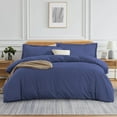 thumbnail image 1 of VEGAS HOTEL COLLECTION Classic Egyptian Cotton 1-Piece Duvet Cover { Zippered Closure } 1000 Thread Count- Fabulous Solid Looking Color Mediterran Blue - King Size, 1 of 7
