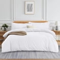 thumbnail image 1 of VEGAS HOTEL COLLECTION Classic Egyptian Cotton 1-Piece Duvet Cover { Zippered Closure } 1000 Thread Count- Fabulous Solid Looking Color White - Oversized King Size, 1 of 7