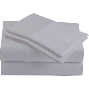 VEGAS HOTEL COLLECTION Superior Soft 220 Thread Count { 4-PCs } Sheet Set fits up to 14-15 Inch Deep { Pattern : Solid World Finest Egyptian Cotton (King, Silver Grey)