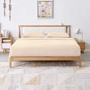 VEGAS HOTEL COLLECTIONKing Size (600-TC) 100% Egyptian Cotton Solid Pattern 4 PCs Ivory Sheet Set (12 Inch Pocket)