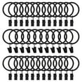 thumbnail image 1 of VEGCOO 35 Pcs Metal Curtain Clips Hooks, Black Shower Curtain Rings , Curtain Clips with Rings for Curtain Rods No Drilling, Shower Curtain Clips, for Living Room/Kitchen/Bedroom/Office Use(1.5In), 1 of 6