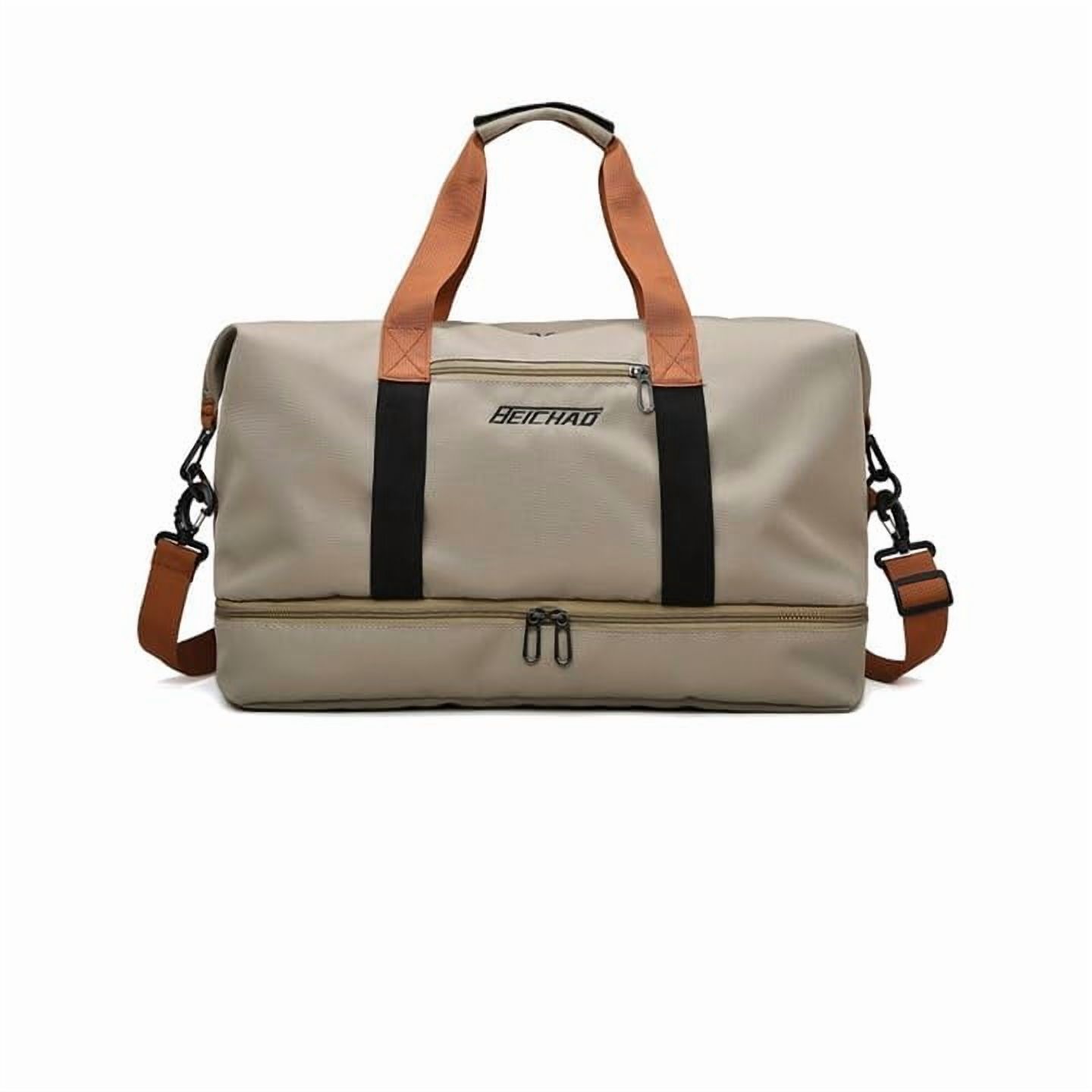 VEGCOO 35L Travel Duffle Bag for Women Men, Weekender Bags Carry on Gym Bag  with Wet Pocket/Adjustable Strap Compartment, Foldable Waterproof Overnight Tote Bag for Plane Sports