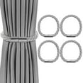 VEGCOO 4 Pack Strong Curtain Tiebacks Modern Simple Style
