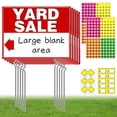 thumbnail image 1 of VEGCOO 5-Pack Yard Sale Signs 13x17 inch with Metal Stakes & 4 Price Stickers - Double-Sided Weatherproof Garage Sale Signs, Directional Arrow Sign, for Farmers Market - Reusable Rigid PP Board, 1 of 7