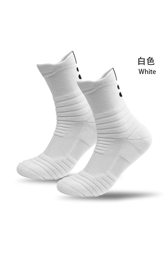 6 Pairs Basketball Socks, Mid-Crew  Running Socks, Cushioned Anti-Blister Athletic Socks for Sports, Gym, Daily Wear