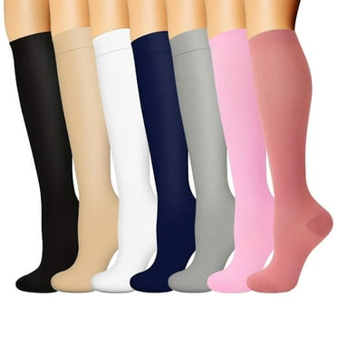 VEGCOO 7-Pair Socks for Men & Women - Breathable Calf-Length Socks (Sizes 6-10.5) - Running, Gym, Everyday Wear