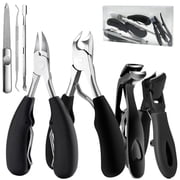 VEGCOO Angle Head Nail Clipper and Manicure Care Kit, Stainless Steel, 7-Piece