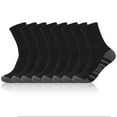 thumbnail image 1 of VEGCOO 8 Pairs Men's Ankle Athletic Socks, Cushioned Breathable Socks, 1 of 7